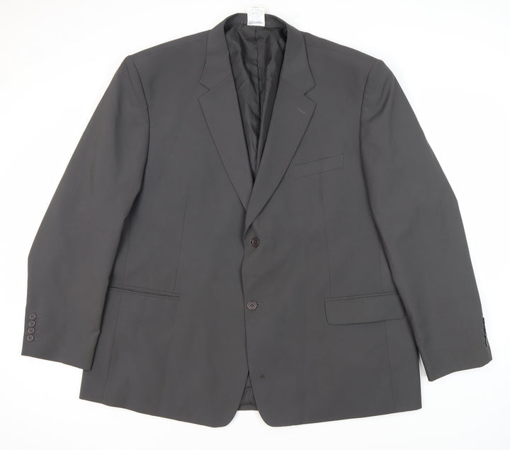 Premier Man Grey Single-Breasted Blazer, 52R