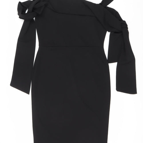 Boohoo Women's Black Bodycon Midi Dress UK 12