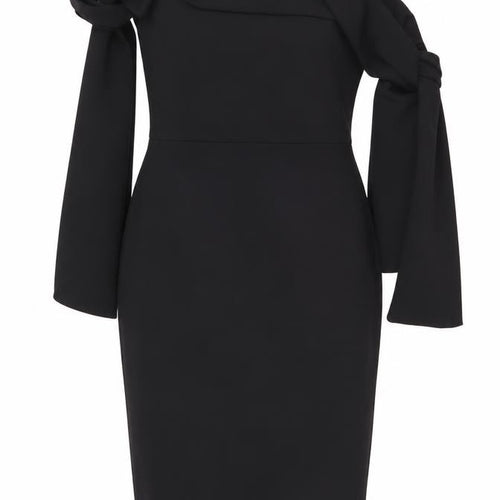 Boohoo Women's Black Bodycon Midi Dress UK 12