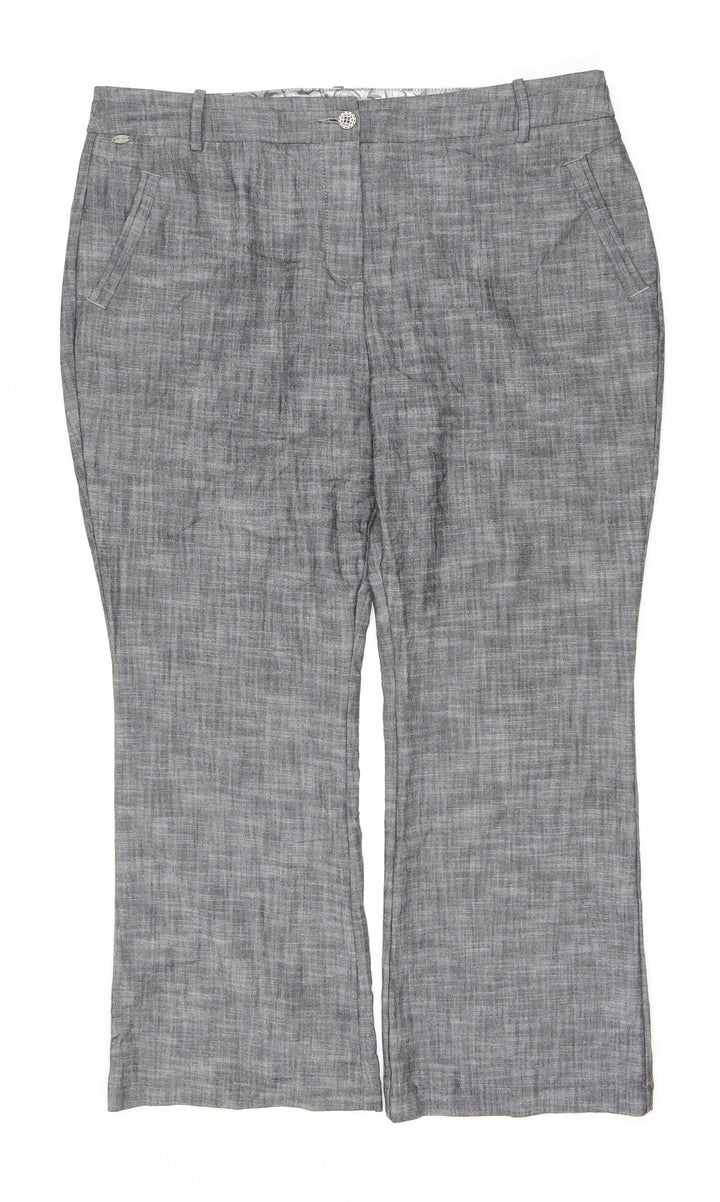 Per Una Women's Grey Straight Trousers Size 18