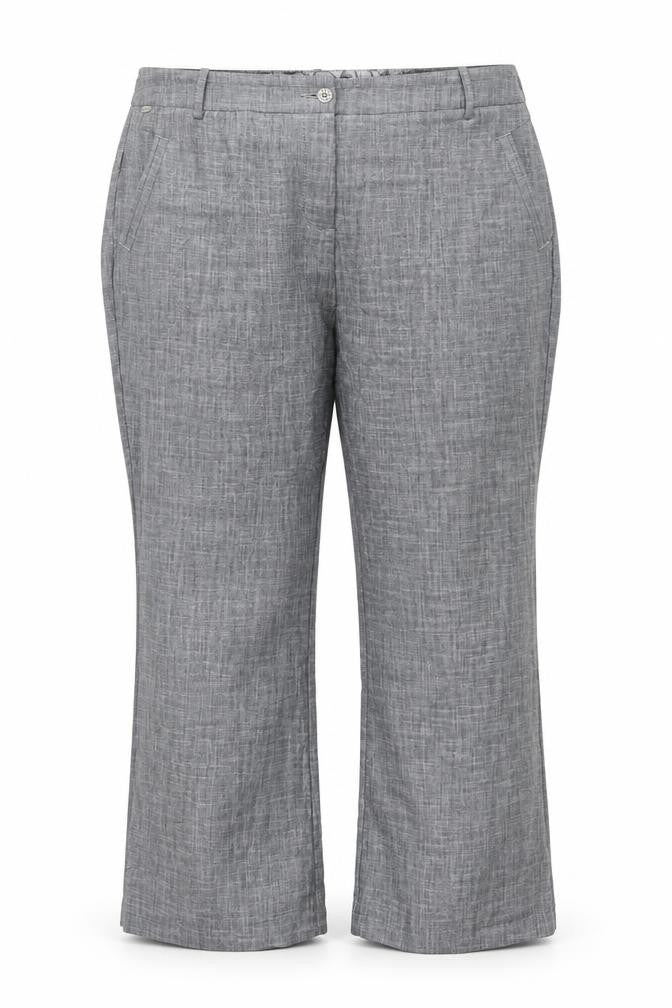 Front view of Per Una Women's Grey Straight Trousers, size 18
