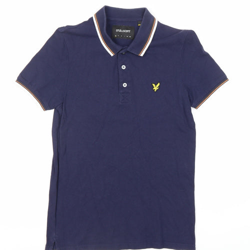 Lyle & Scott Men's Blue Polo Shirt Size S, Logo, Casual