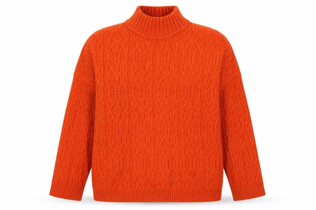 Front view of Marks & Spencer Women's Orange XL jumper