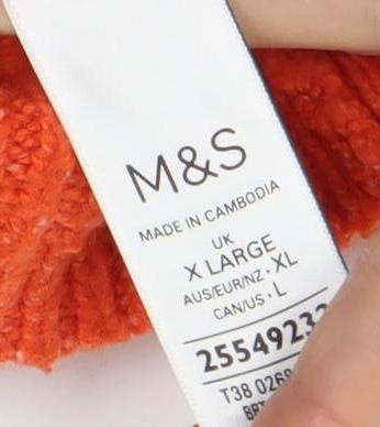 Marks and Spencer Women's Orange XL Pullover Jumper