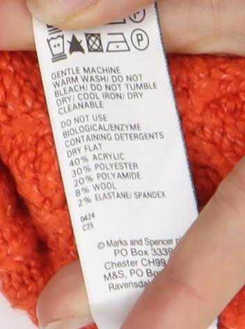 Marks and Spencer Women's Orange XL Pullover Jumper