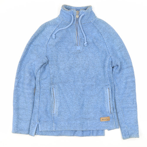 Weird Fish Women's Blue Size 10 High Neck Sweatshirt