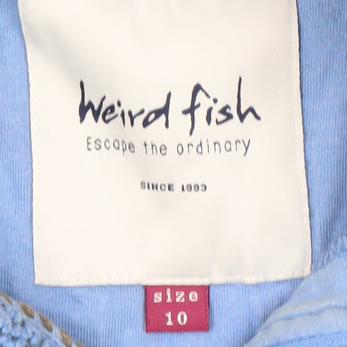 Weird Fish Women's Blue Size 10 High Neck Sweatshirt