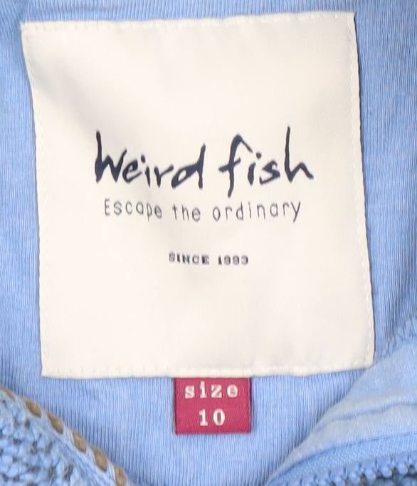 Weird Fish Women's Blue Size 10 High Neck Sweatshirt
