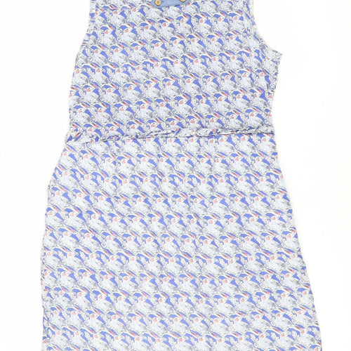 White Stuff Women's Blue Size 12 Dress with Buttons