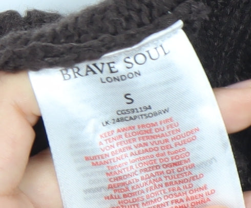 Brave Soul Women's Brown Roll Neck Jumper Size S