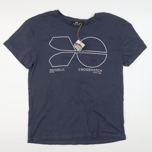 Crosshatch Men’s Blue Graphic Print T-Shirt S