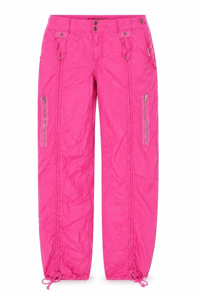 Moto Women's Pink Windbreaker Trousers Size 12, Relaxed Fit