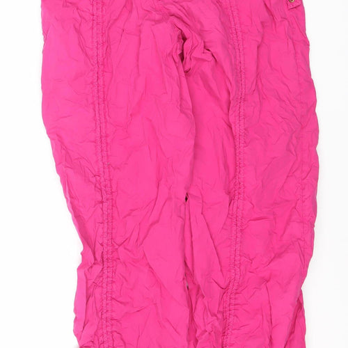 Moto Women's Pink Windbreaker Trousers Size 12, Relaxed Fit