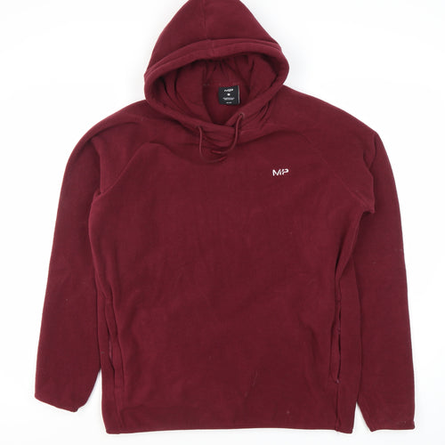 MP Men's Red Pullover Hoodie - Size S, Fleece