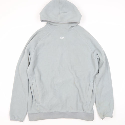 MP Men's Grey Hoodie - Small, Pullover, Fleece, Logo