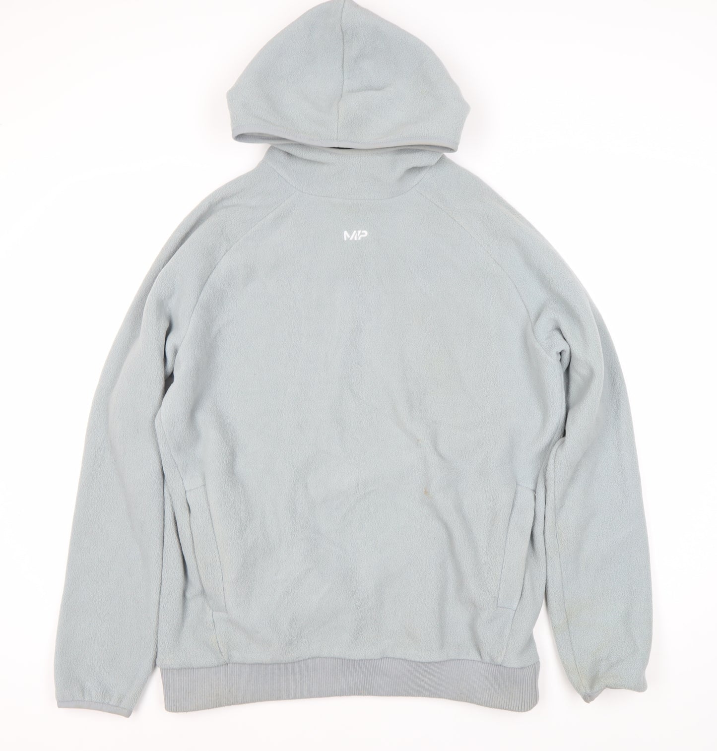 MP Men's Grey Hoodie - Small, Pullover, Fleece, Logo