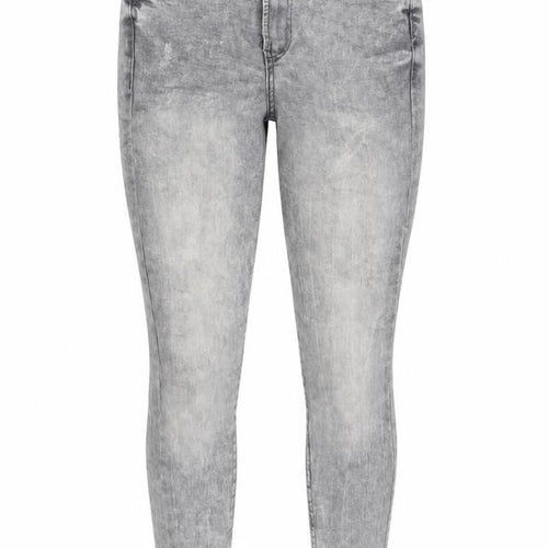 Bershka Women's Grey Skinny High Rise Jeans - Size 8