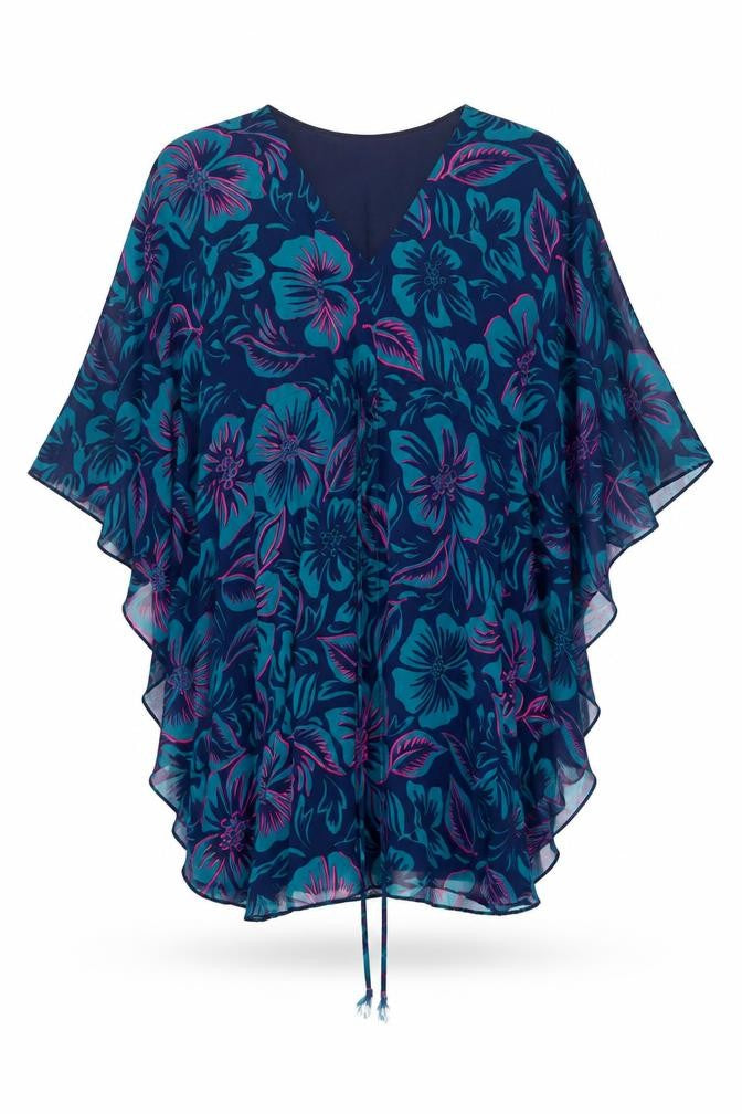 Front view of Apricot Women's Multicoloured Kimono Tunic, M, Floral