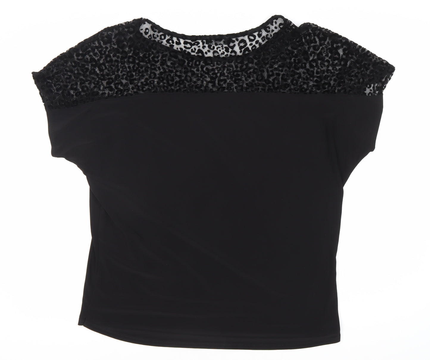 Wallis Women's Black Animal Print Top, Size 18