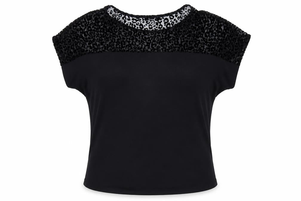Front view of Wallis Women's Black Animal Print Top, size 18