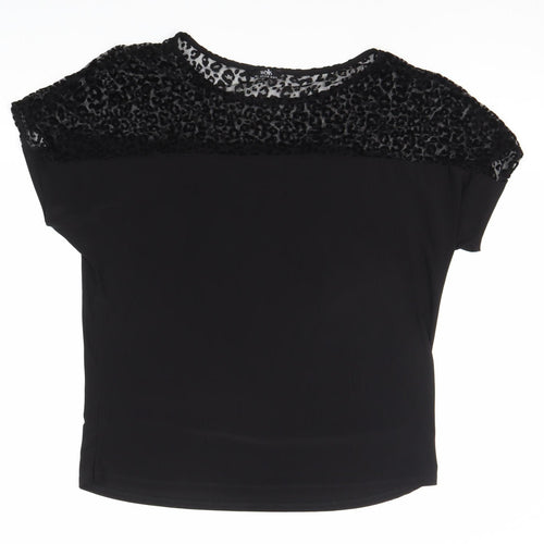 Wallis Women's Black Animal Print Top, Size 18