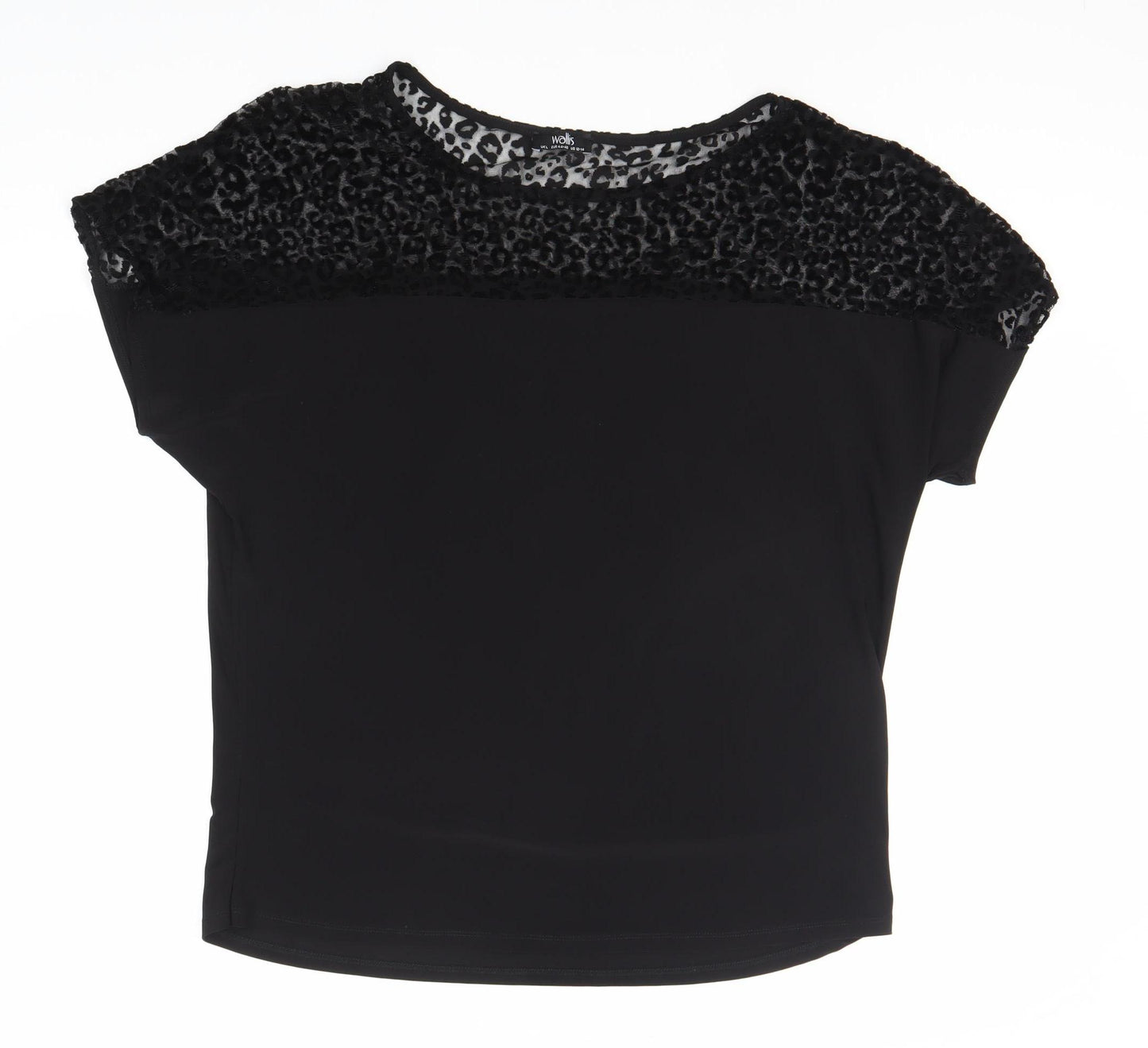 Wallis Women's Black Animal Print Top, Size 18