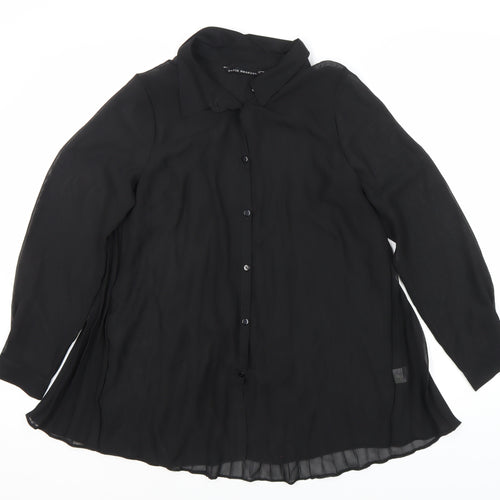 David Emanuel Women's Black Button-Up Blouse Size 12