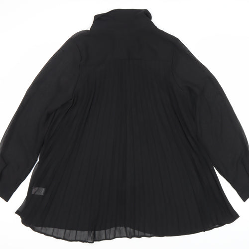 David Emanuel Women's Black Button-Up Blouse Size 12