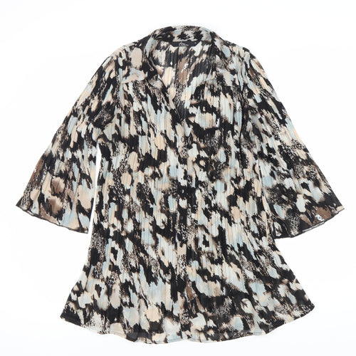 Bm Collection Women's Multicoloured Animal Print Bell Sleeve Dress