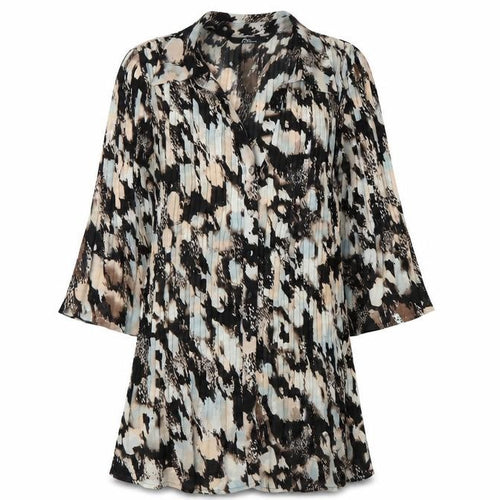 Bm Collection Women's Multicoloured Animal Print Bell Sleeve Dress