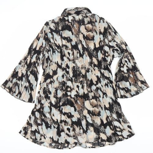 Bm Collection Women's Multicoloured Animal Print Bell Sleeve Dress
