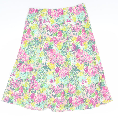 Honor Millburn Women’s Multicoloured Floral A-Line Skirt 14
