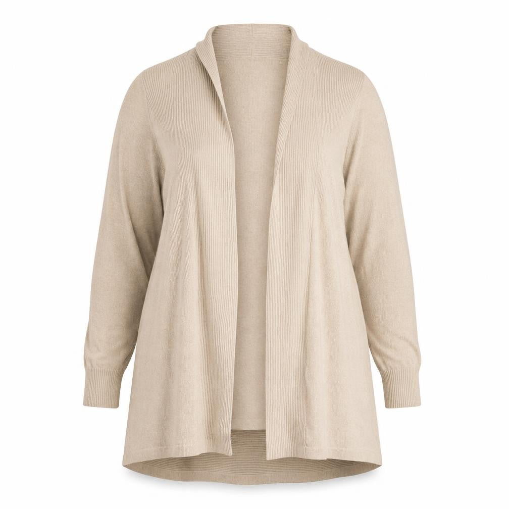 Front view of Pomodoro Women's Beige Cardigan UK, size 14