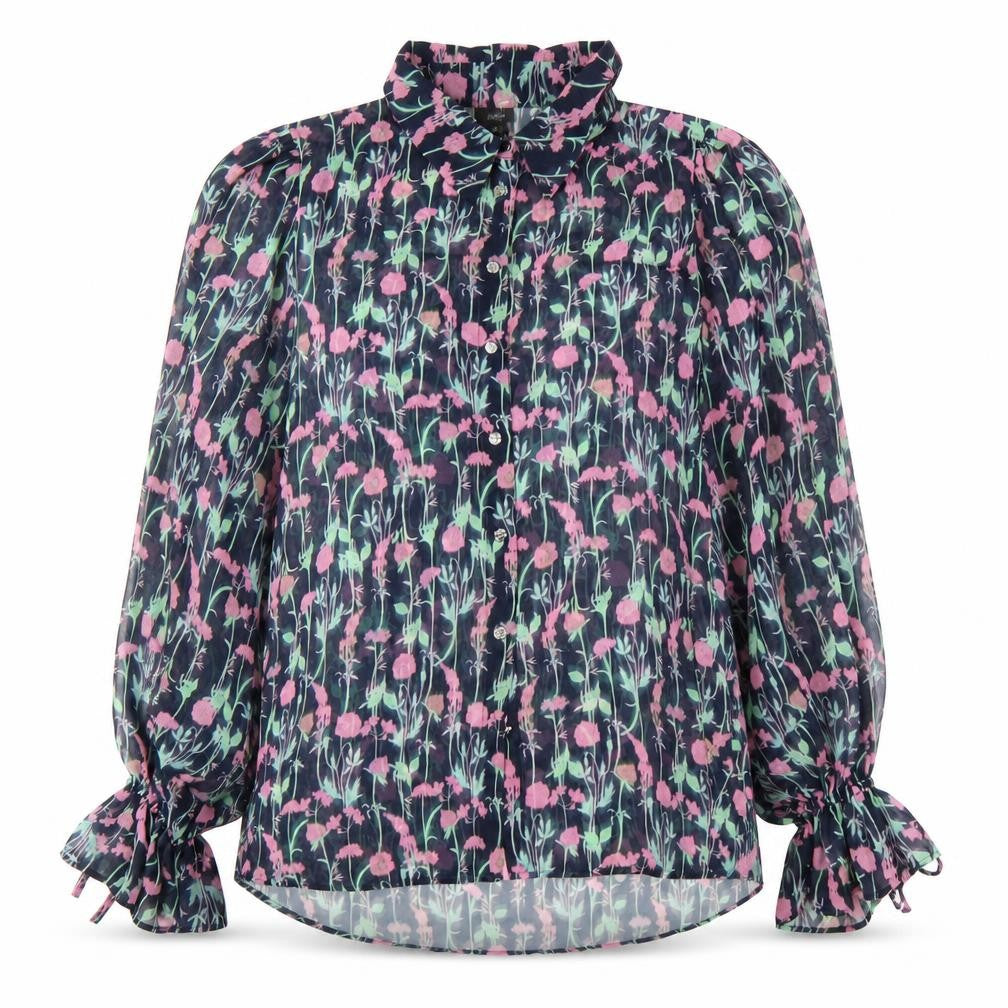 Front view of River Island Women's Floral Blouse, size 10, Multicoloured