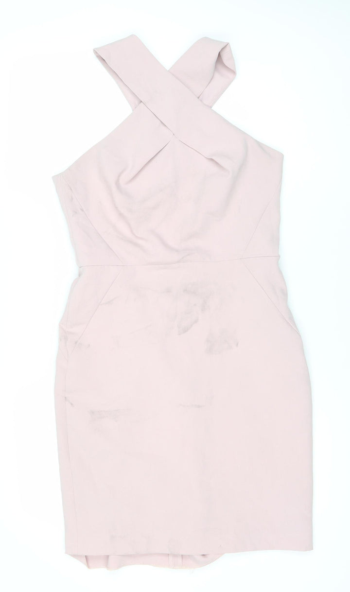 Mango Women's Pink Sleeveless Dress Size 10