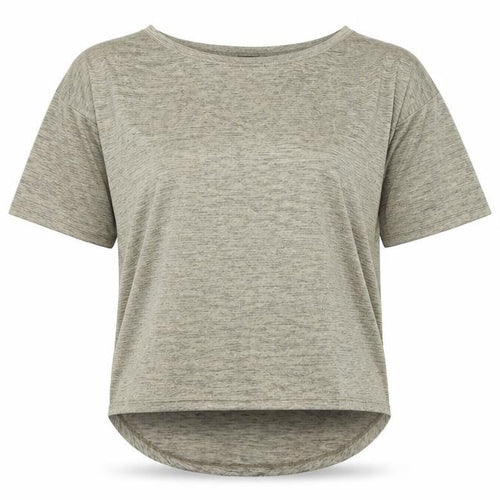 H&M Women's Brown Relaxed T-Shirt, Round Neck, 2XS