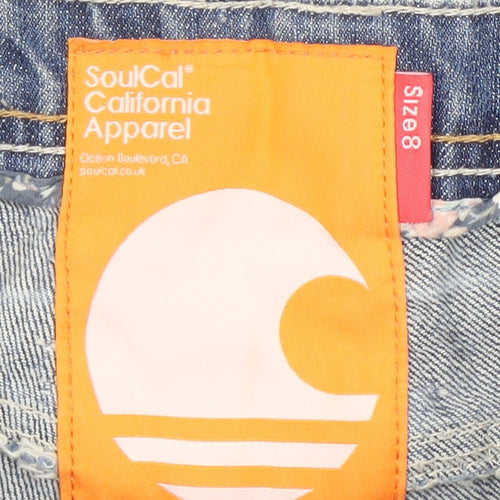 SoulCal Women's Blue Cut-Off Denim Shorts Size 8
