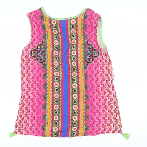 ATEESA Women's Multicoloured Rayon Sleeveless Top XL