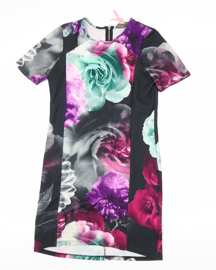 Lipsy Women's Multicoloured Floral Sheath Dress, Size 14