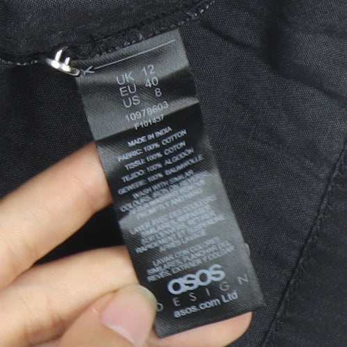 ASOS Women's Black Shift Dress Size 12 Casual