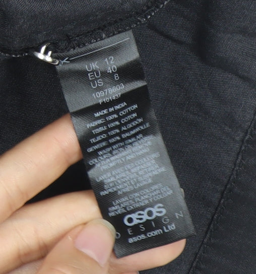ASOS Women's Black Shift Dress Size 12 Casual