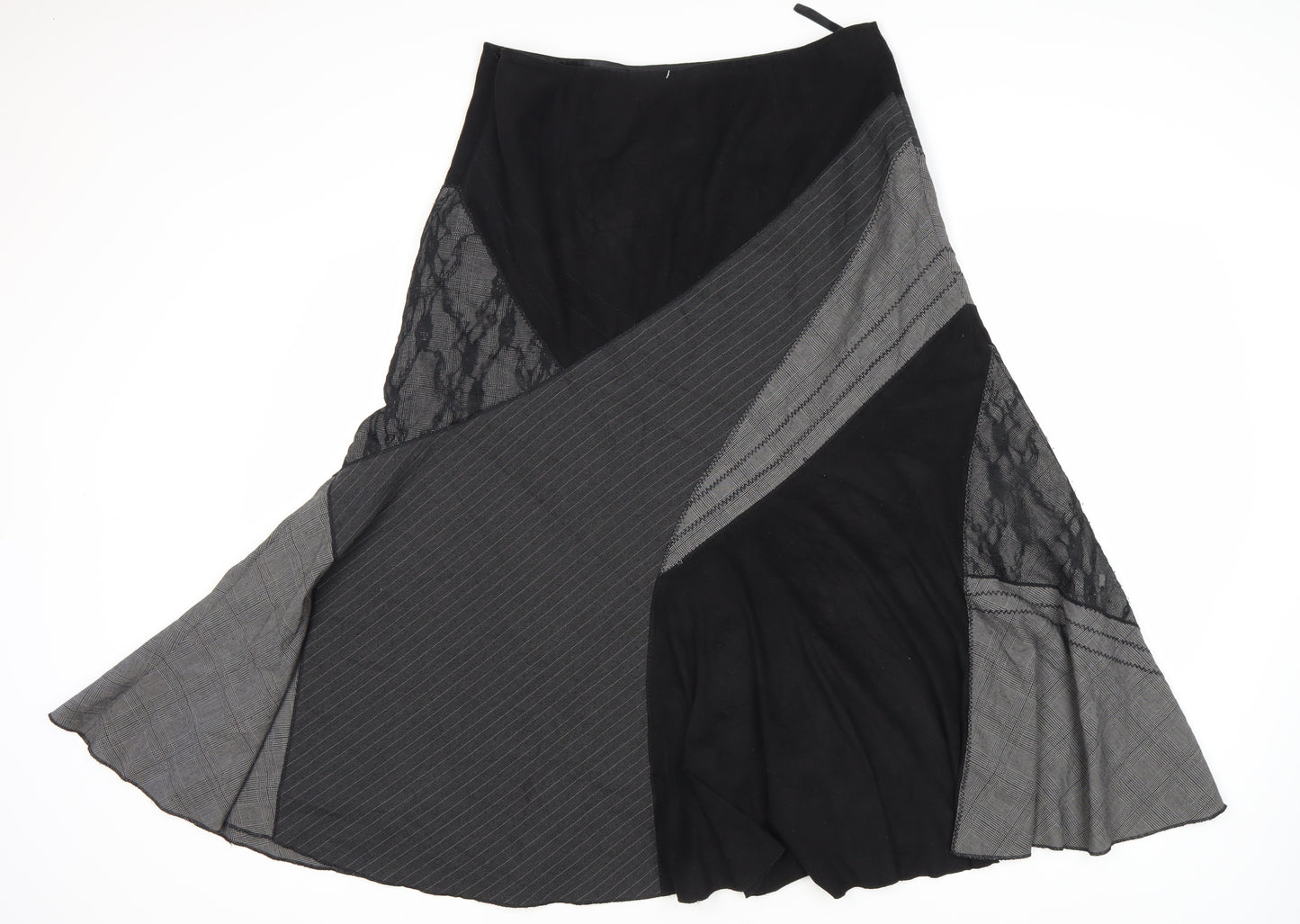 Marks and Spencer A-Line Black Lace Accent Skirt