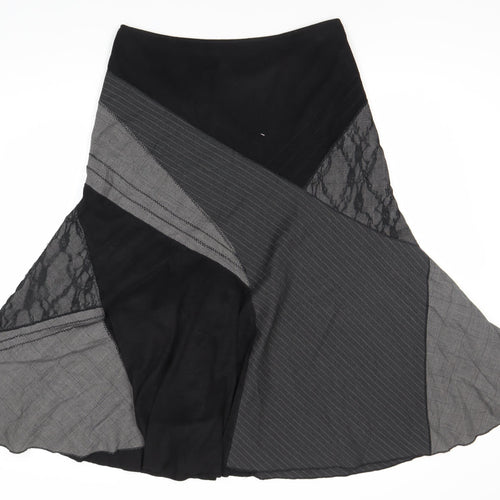 Marks and Spencer A-Line Black Lace Accent Skirt