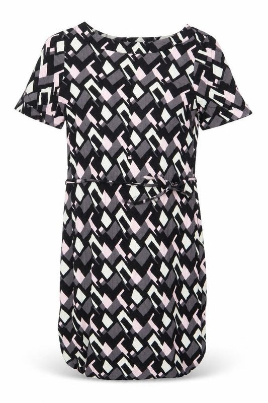 Front view of Marks & Spencer Multicoloured Geometric Dress, size 12