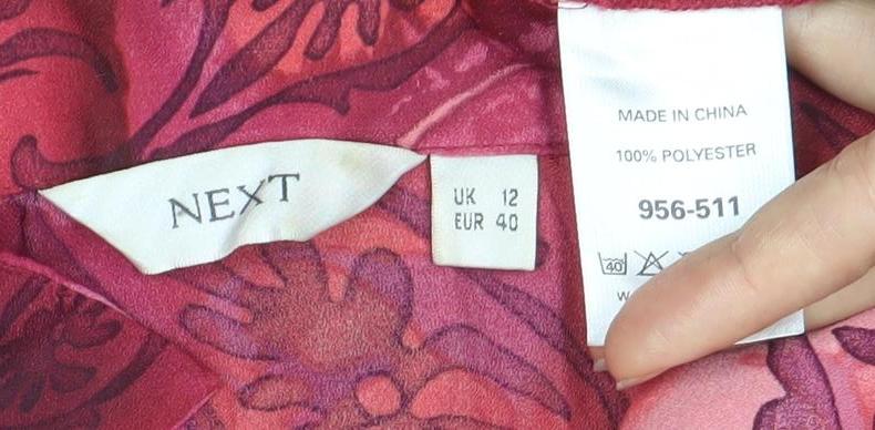 Next Women's Red Floral Lace Button-Up Blouse Size 12