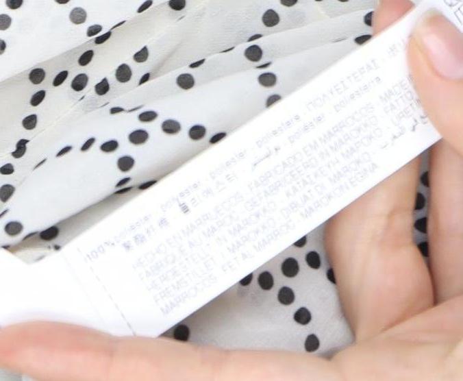 ZARA Women's White Polka Dot Long Sleeve Blouse