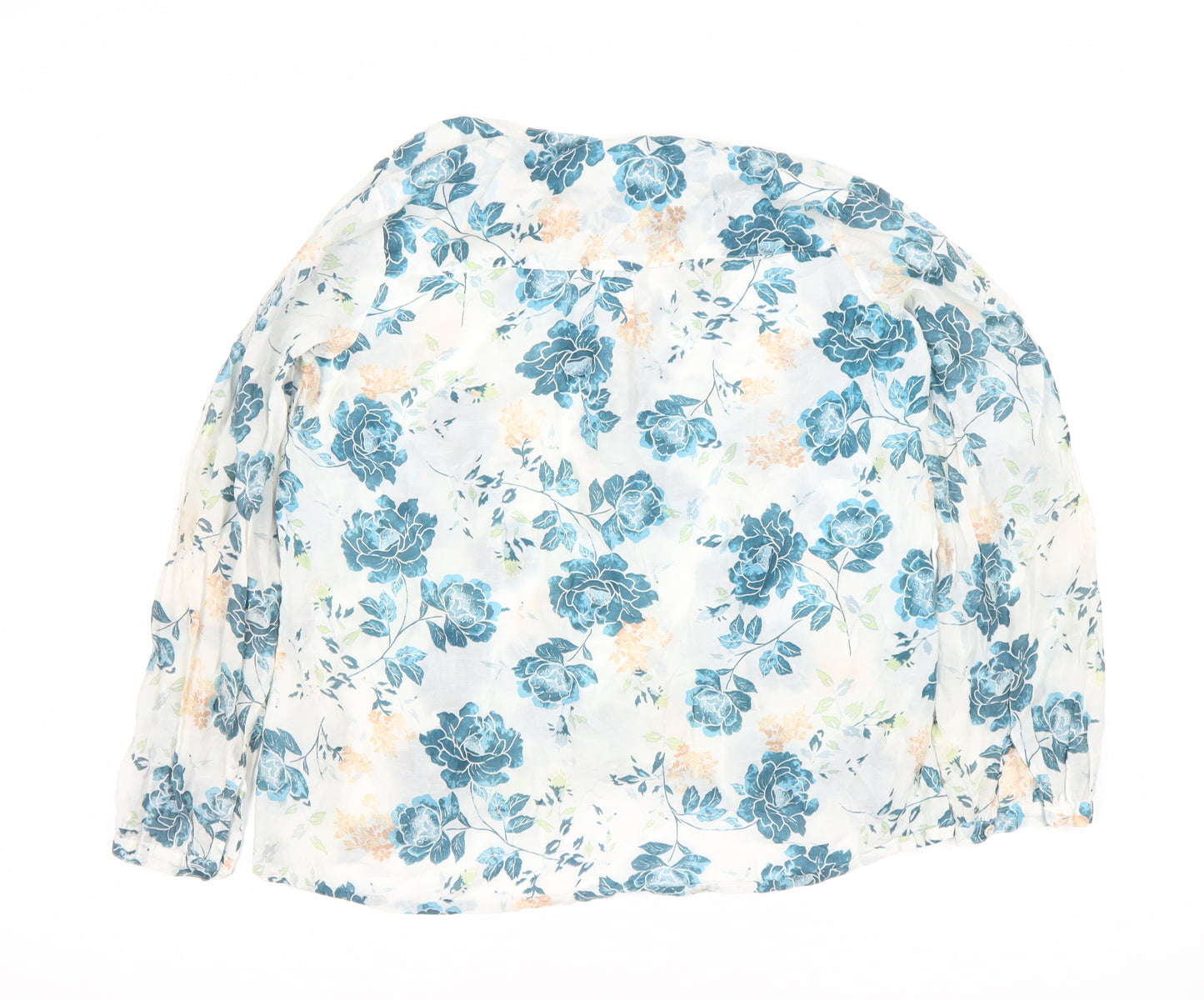 Marks and Spencer Women's White Floral Blouse UK 14