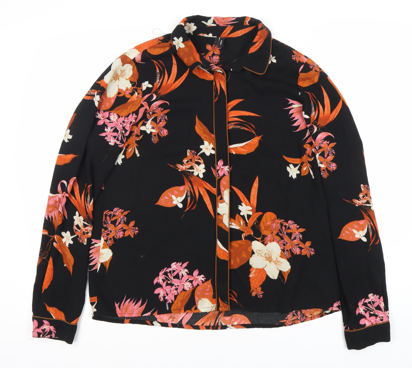 Vero Moda Women's Floral Button-Up Shirt Size 8