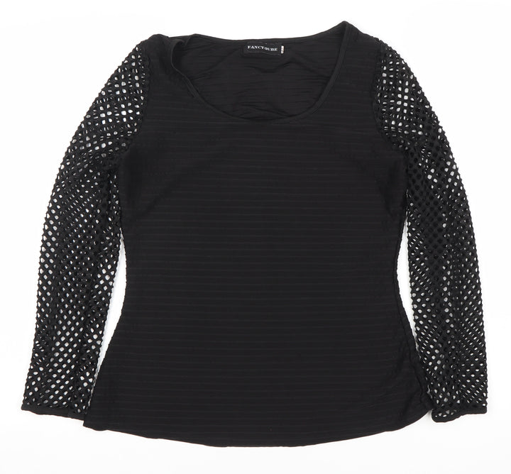 Fancylure Women's Black XL Scoop Neck Blouse