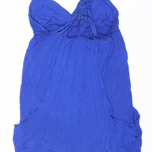 Warehouse Women's Blue Strappy Sleeve Dress, Size 6